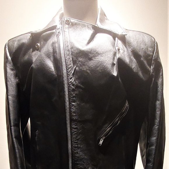 Vintage Men's Biker Jacket. Size 44cm / XL - Picture 3 of 13